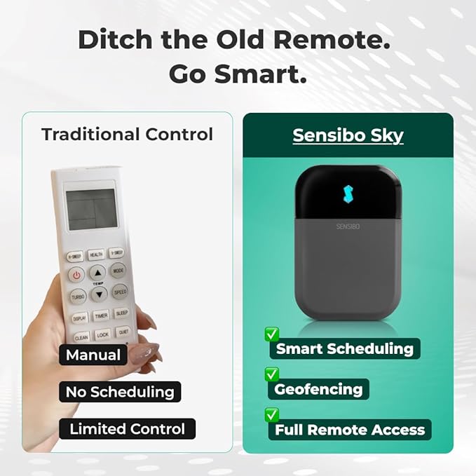 Sensibo Sky, Smart Wireless Air Conditioner Controller. Quick & Easy DIY