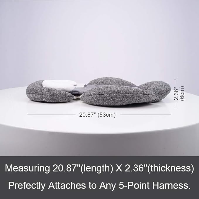 COOLBEBE New 2-in-1 Babybody Cushion for Baby Newborn Infants - Extra Soft Stroller Cushion Pads Car Seat Insert, Perfect for Carseats, Strollers, Swings, Grey