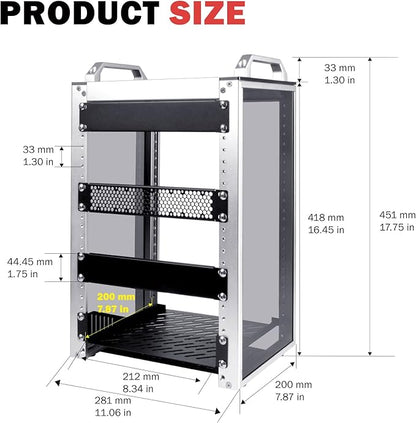 GeeekPi 8U Server Cabinet, 10 inch Server Rack