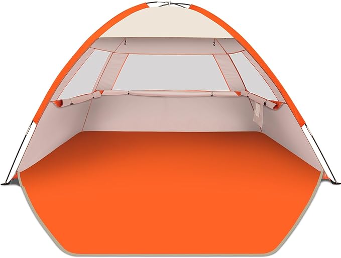 Gorich Beach Tent Sun Shelter for 3/4-5/6-7/8-10 Person with UPF 50ï¼?UV Protection, Lightweight & Easy Setup Beach Shade Canopy, Portable Beach Shade Tent Beach Cabana