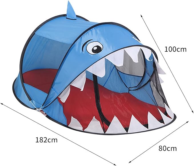 Kids Play Tents – Collapsible Tent for Boys Girls Gift - Large Foldable Playhouse Indoor/Outdoor Fun - Pop up Tent Toys for Age 1 and up Child Birthdays Presents (Shark)