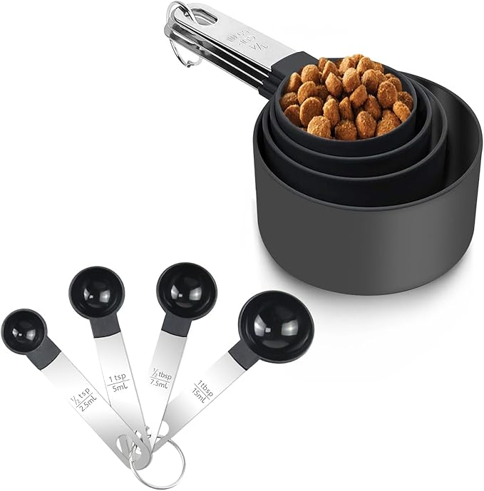 Plastic Measuring Cup & Spoon Set – 8-Piece