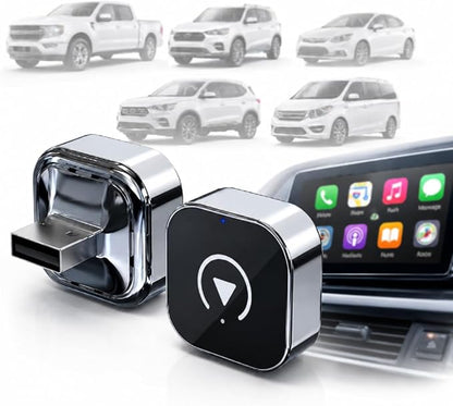 Wireless CarPlay Adapter for Audi Q7 2017 SUV- Slim Mini USB Design with Type-C Extension for Stable Zero-Latency Connection