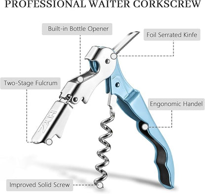 HYZ 2-Pack Wine Opener Waiter Corkscrew, Professional Wine Key