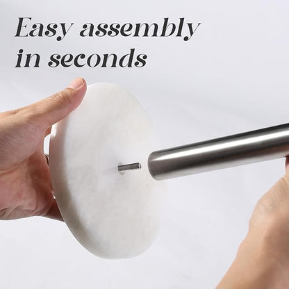 Koville African Genuine Marble Paper Towel Holder Countertop,
