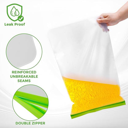 3 Pack Bear Bags for Food Backpacking, Odor Proof Bags-12ｘ20 Inch, Reusable Double Track Zip Closure Storage Bags Keep Fresh fit Camping, Water Sports, Hiking and Home Organization