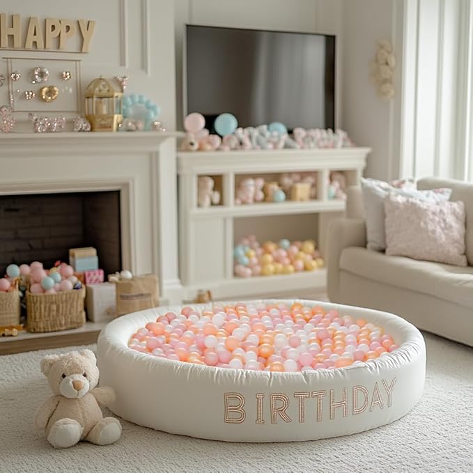 Realhaha Ball Pit Balls 50 100 200 500 Play Balls Plastic Balls for Baby Girls Toddlers Kids Play Tent Pool Playhouse Playpen Party Decoration
