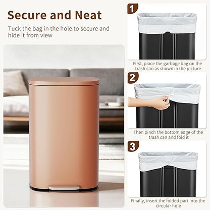 PayLessHere Trash Can Kitchen Stainless Steel Trash Can Trash Can