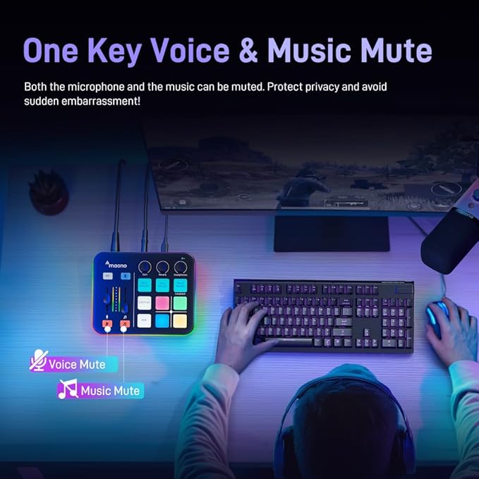 MAONO Gaming Audio Mixer, Audio Interface