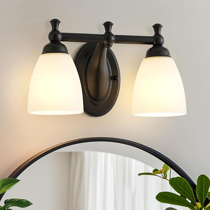 EJIAXIN 2 Lights Bathroom Vanity Light
