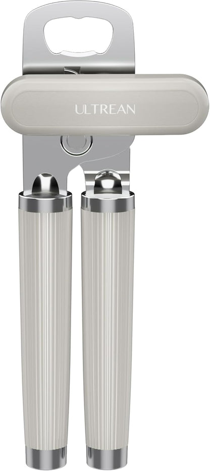 Ultrean Manual Can Opener Bottle Opener, Heavy Duty Stainless Steel Smooth Edge