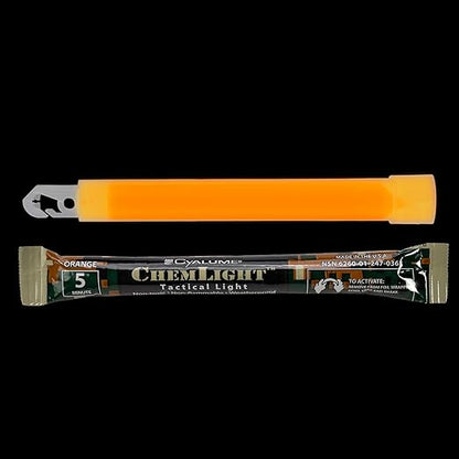 Cyalume ChemLight Light Stick, Military Grade, 5 Minutes Duration, 6 Inches, 10 Pack
