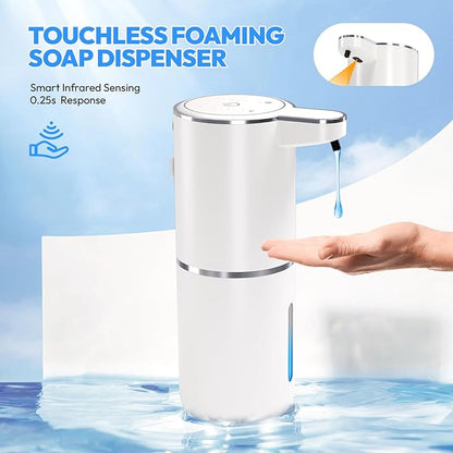 Automatic Soap Dispenser Touchless, Liquid Hand Soap Dispenser 12.8oz USB