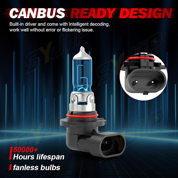 Upgraded Halogen Headlight Bulbs For Chevy Colorado 2013 2014 2015 2016 2017 2018 2019 2020 2021 2022 2023 2024, High Low Beam Headlamp Lights, 6000K White, 300% Brightness, Plug n Play, 4-PCS