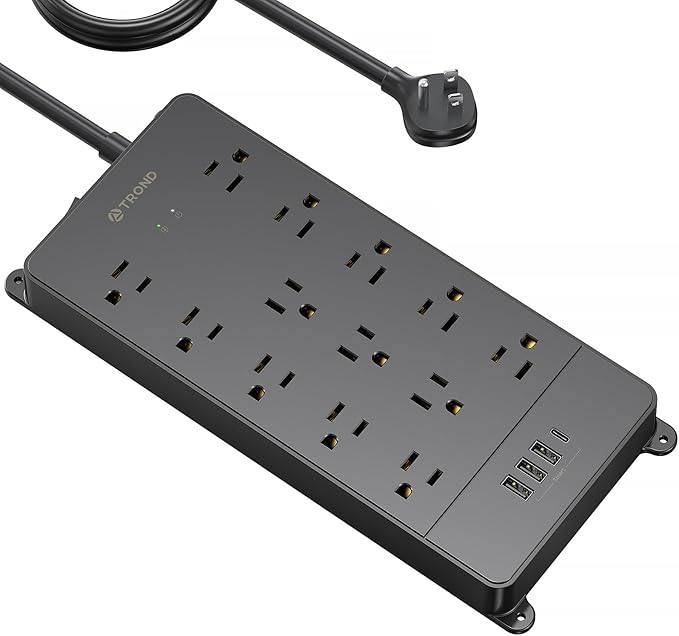 TROND Surge Protector Power Strip 15 ft Cord