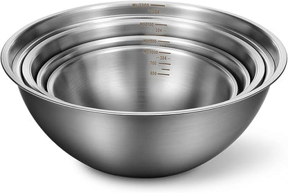 5 Pack Stainless Steel Mixing Bowls