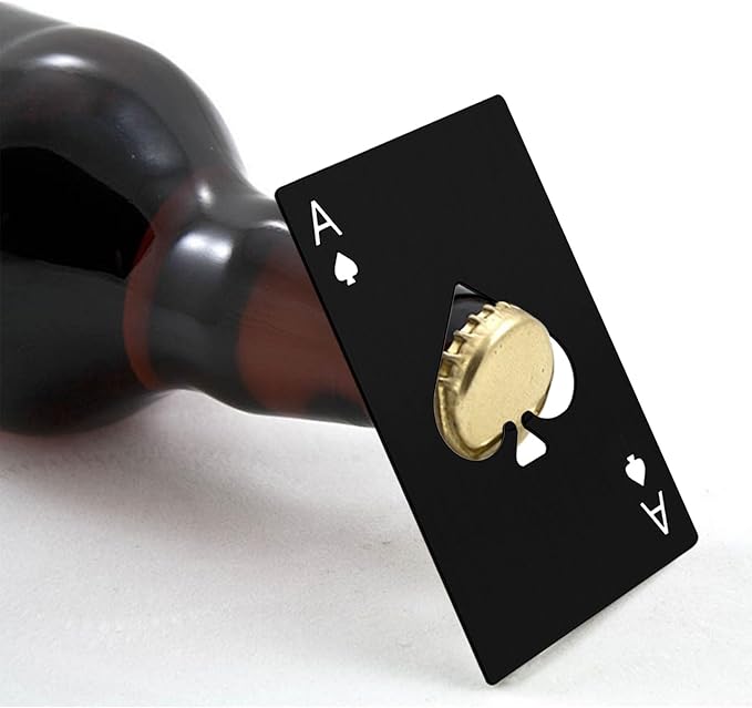 Ace Of Spades Bottle Opener Credit Card Size Pocker Cap Opener Portable