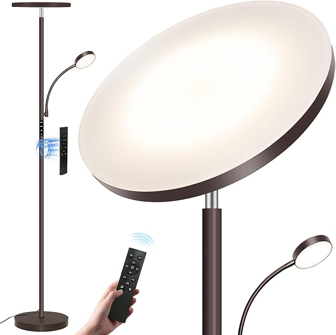 Aulaiyi Floor Lamps for Living Room, 42W Super Bright LED Floor Lamp, 2-in-1