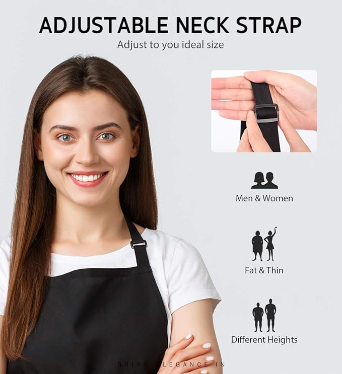 Syntus 4 Pack Adjustable Bib Apron