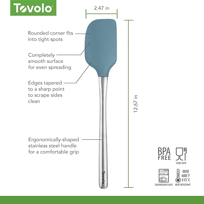 Tovolo Flex-Core Silicone Spatula Metal Handle