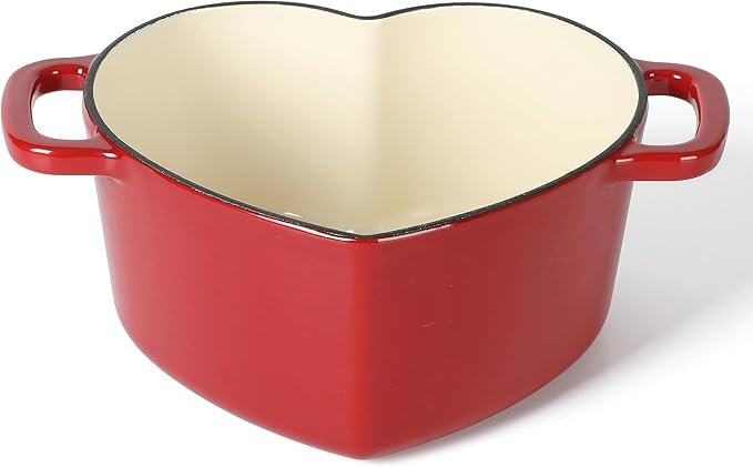Martha Stewart Heart Shaped Enamel Cast Iron 2-Quart Dutch Oven
