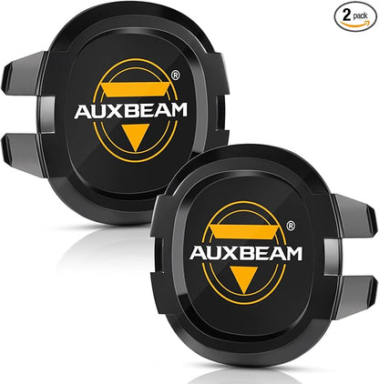 Auxbeam P4 Series Round Protective Light Covers, 4 Inch Black Offroad LED Pods Lens Cap, Dust Impact Shield & Street Compliant, Snap-On Design, 2 Packs