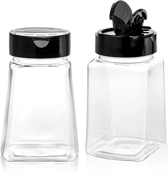 Tebery 24 Pack 9 Oz Plastic Spice Jars