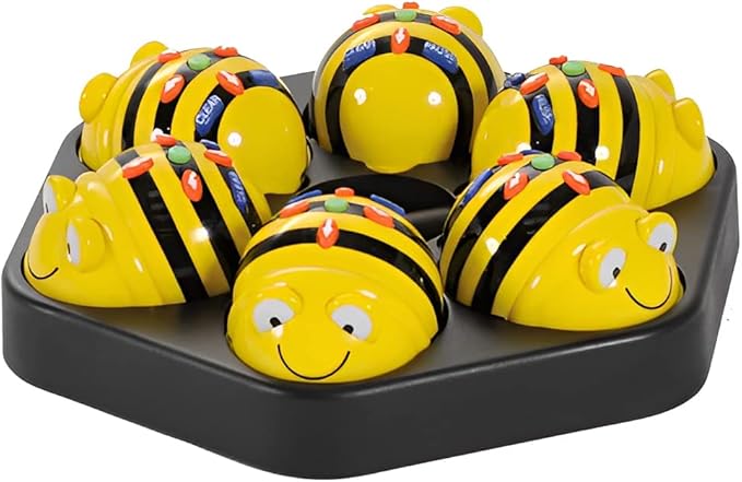 12 STEM Bee Bots Coding Robot See & Say Version, 2 Docking Stations with Free 1 Loti-Bot Programmable STEAM Robot | Educational Programming Classroom Teaching Learn Robotics
