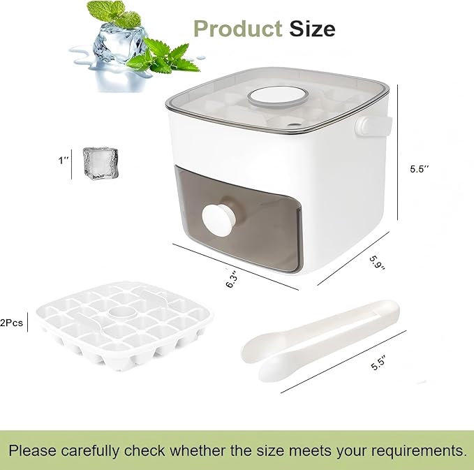 Ice Cube Tray with Lid & Bin Ice Maker