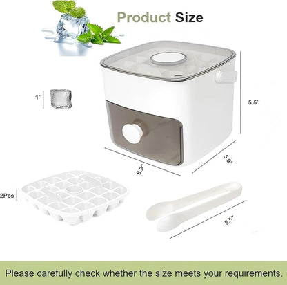 Ice Cube Tray with Lid & Bin Ice Maker