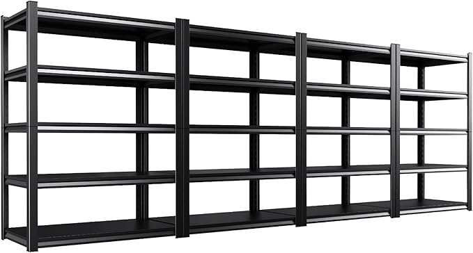 Set of 4 All Metal Garage Shelving