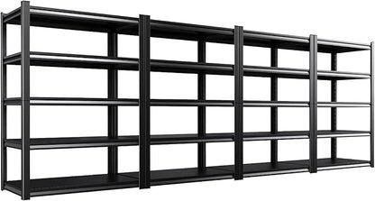 Set of 4 All Metal Garage Shelving