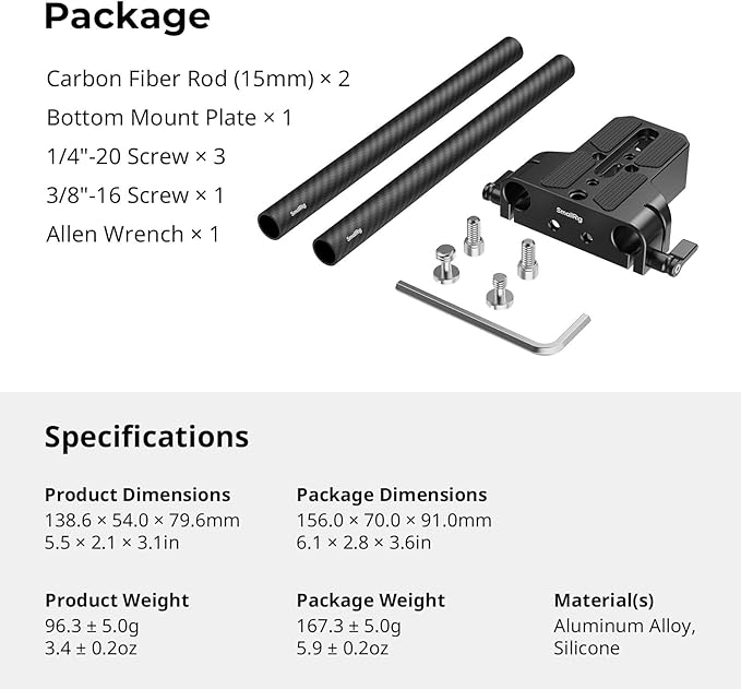 SMALLRIG Camera Base Plate Kit