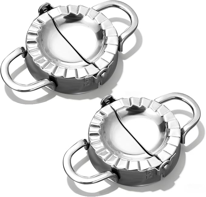 Stainless Steel Dumpling Ravioli Maker Press, 2 Pack Pierogi Mold