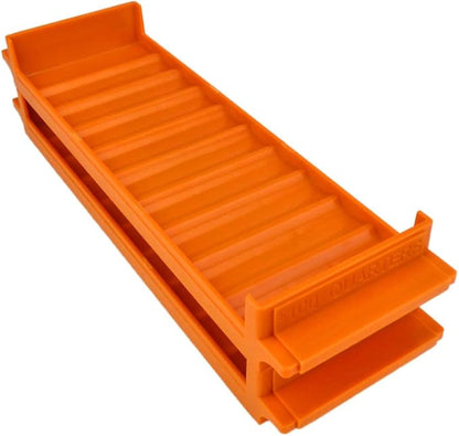 Rolled Coin Plastic Storage Tray, Quarters, Orange (2 Trays)