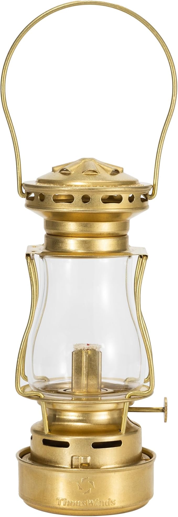 Fuel Lantern, Outdoor Kerosene Fuel Lamp, Weather Resistant, for Camping Hiking Patio Picnic, Brass