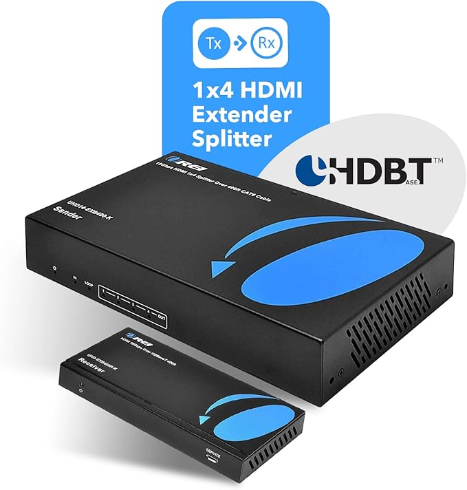 OREI 1x4 HDMI Extender Splitter Over Single CAT6/7 Cable 4K@60Hz