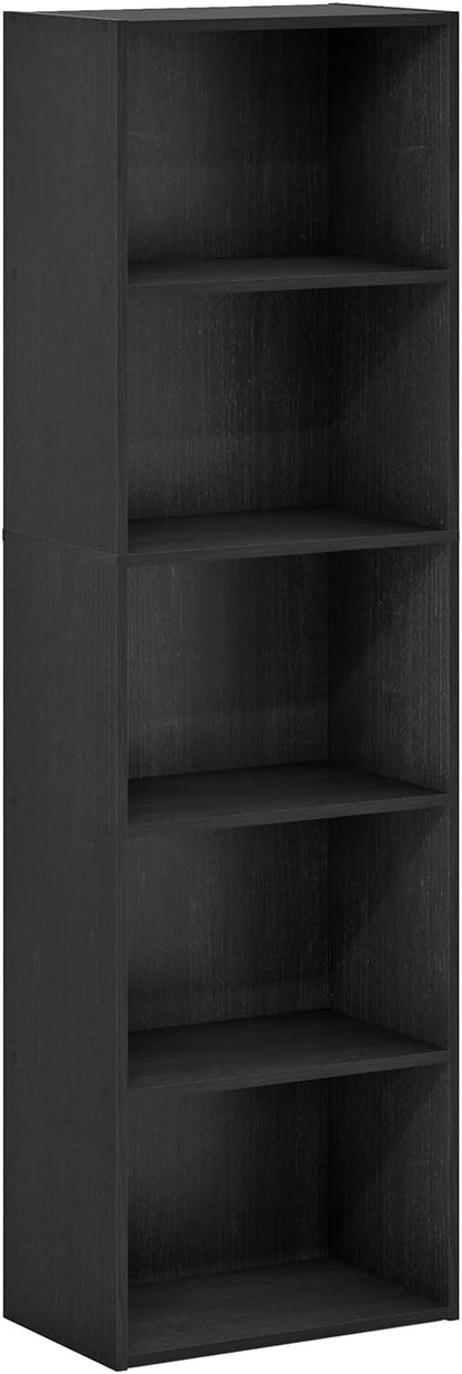 Furinno LUDER Book Shelf, 5-Tier Bookshelf, Bookcase