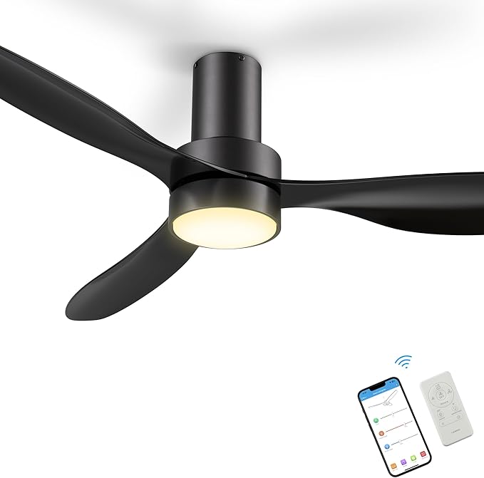 SMAAIR 52" Smart Flush Mount Ceiling Fans