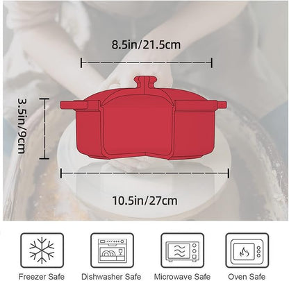 FUN ELEMENTS Casserole Dish, 2 Quart Lace Emboss Casserole Dish