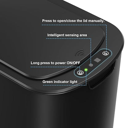 Cesun Motion Sensor Trash Can, 5 Gallon Automatic Bathroom Garbage Can