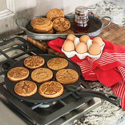 Nordic Ware Holiday Pancake Pan, Black 0.6 cup