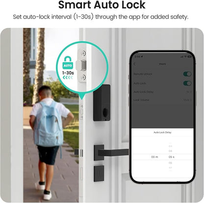 TREATLIFE Smart Door Lock with WiFi Bluetooth Gateway, Keyless Entry Door Lock