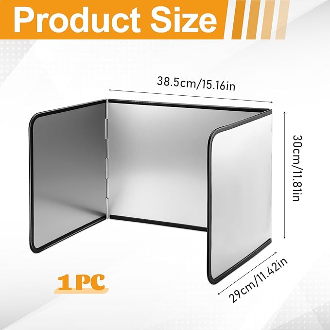Foldable Stainless Steel Splatter Guard, Oil Splash Protection Backsplash