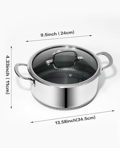 USELUCK Nonstick 5-QT Stock Pot