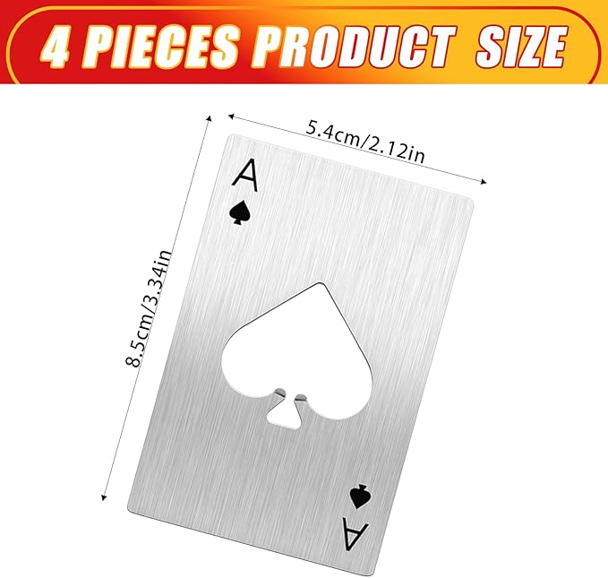 Ace Of Spades Bottle Opener Credit Card Size Pocker Cap Opener Portable