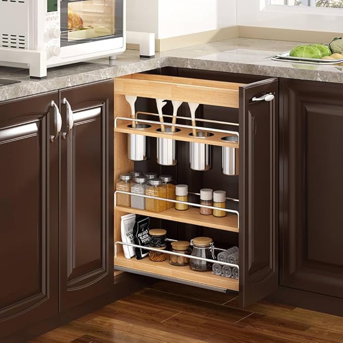 OCG 5" Pull-Out Solid Wood Storage Organizer