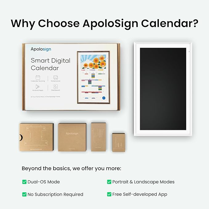 ApoloSign Digital Calendar: Electronic Calendar, Smart Touchscreen Interactive