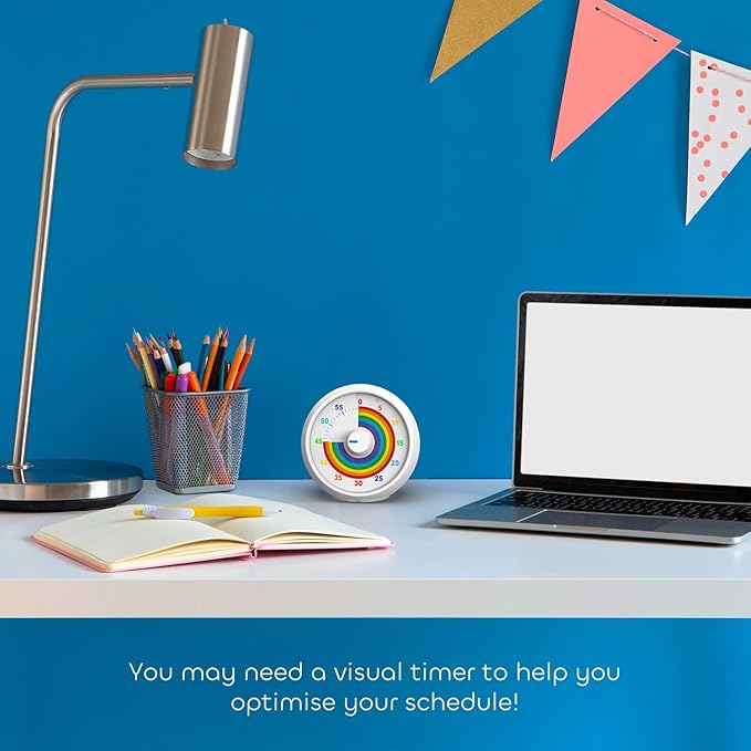 Visual Timer for Kids, 60-Minute Countdown for Classroom Office Kitchen