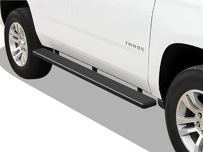 APS Running Boards (Nerf Bars Side Steps Step Bars) Compatible with Chevy Tahoe GMC Yukon 2000-2020 4Dr (Exclude Z71 Denali Yukon XL) (Stainless Steel Black Powder Coated 5in)